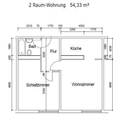 Grundriss der Wohnung