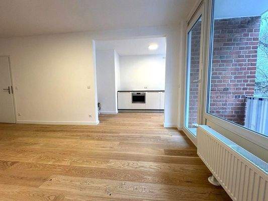 Wohnzimmer mit Blick Küche