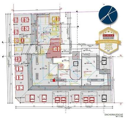 Pläne Dachterrassen Top 51, Top 52, Top 53
