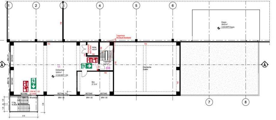 Grundriss Büro 1. OG