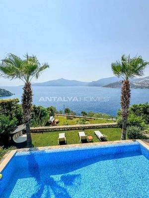 Detached Sea-View House with Private Beach in Kalkan Antalya