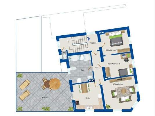 Grundriss 1. OG Wohnung