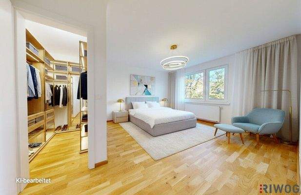 Schlafzimmer mit Abstellraum