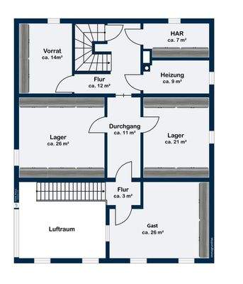Untergeschoss Haupthaus