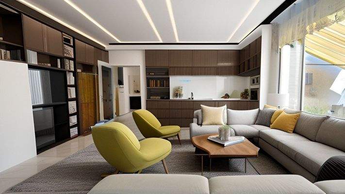 Wohnzimmer - mit KI erstellt