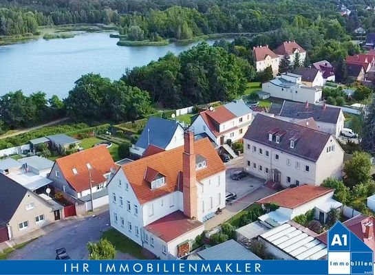 Luftbild Gebäudekomplex und Heidesee