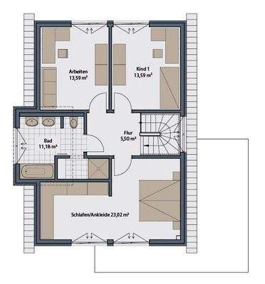 Grundriss Obergeschoss