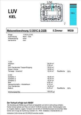 Quadratmeter Maisonette WE 59