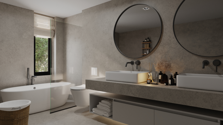 Penthouse-Maisonette-Badezimmer