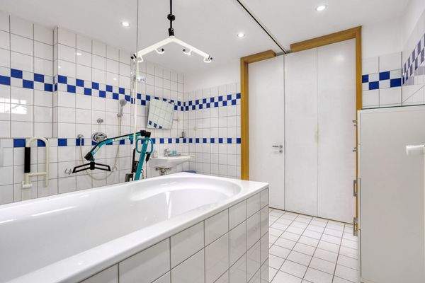 Badezimmer wurde speziell eingerichtet