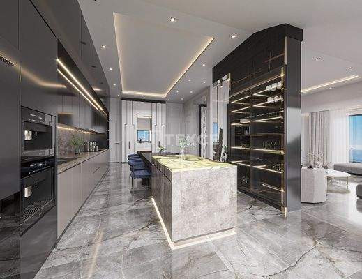 Spacious Sea-View Apartments Within a Complex in Oba Alanya