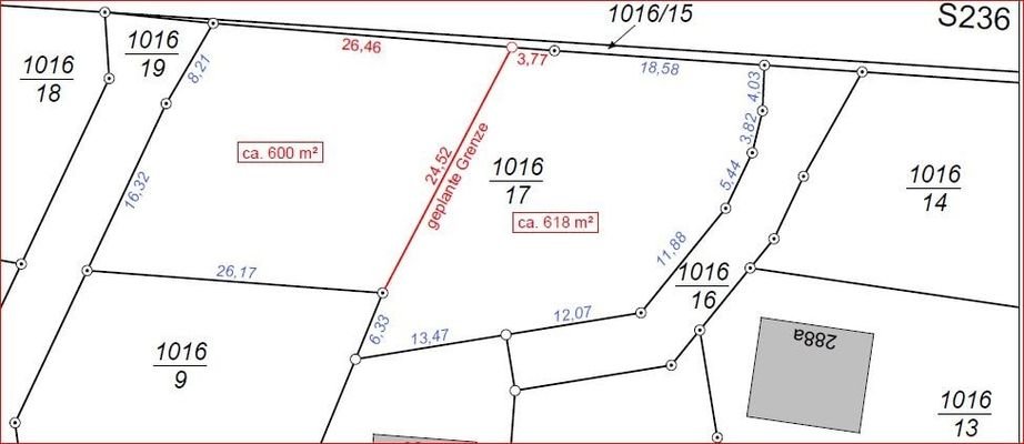 Bild von der Flurkarte 618 m²