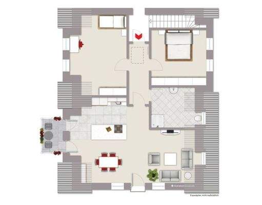 Grundriss Wohnung 5 Dachgeschoss