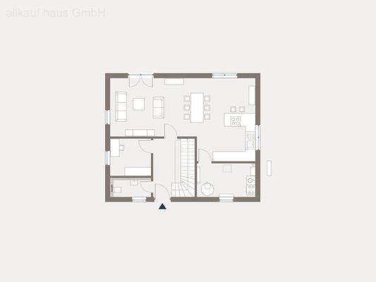 Grundriss Erdgeschoss frei änderbar ohne Mehrpreis.
