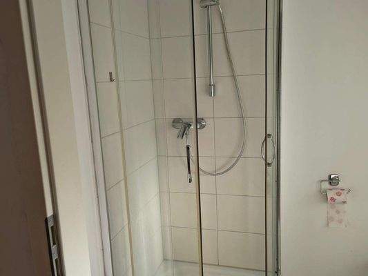 Bad mit Dusche und Toilette