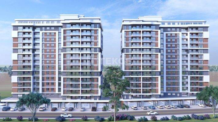 Flats with Security and Car Park in Istanbul Kucukcekmece