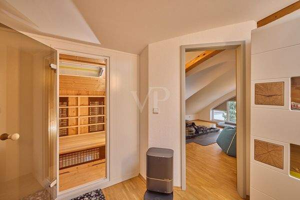 Vorraum mit Infrarot-Sauna DG