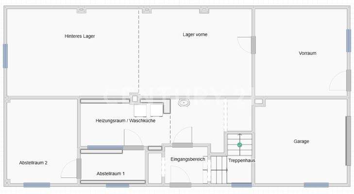 Grundriss EG. des Einfamilienhauses 