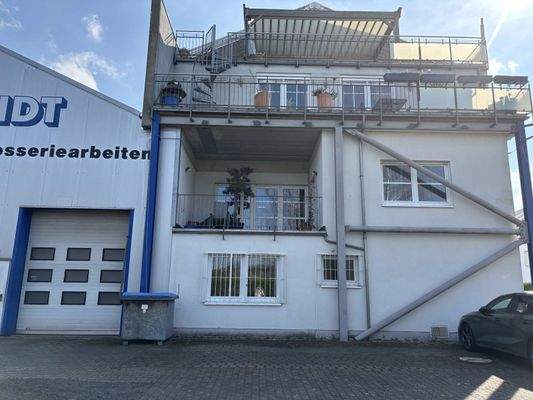 Rückansicht Wohnungen