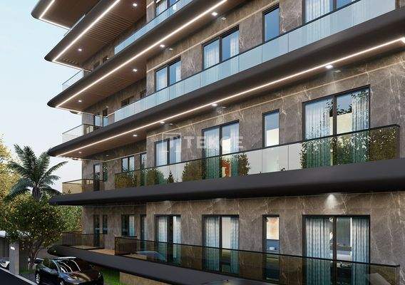 Apartments in a Complex 450 Meters from the Sea in Alanya Center