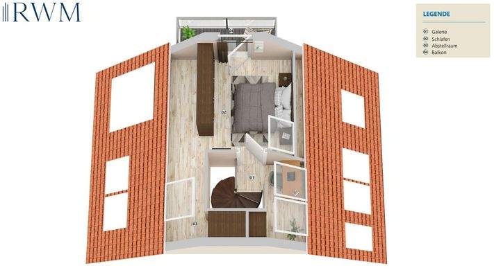 3D Grundriss DG2 WEG 8