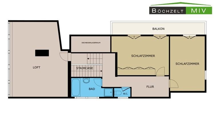 Schematischer Grundriss OG und DG