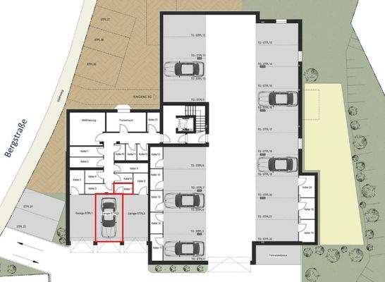 Grundriss Tiefgarage