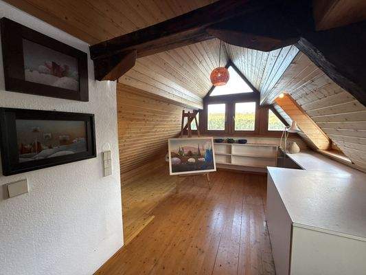 Dachgeschoss Blickrichtung Rhein