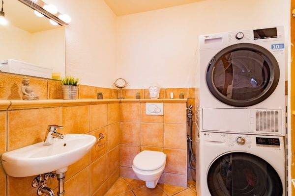 Gäste-WC mit Waschmaschinenanschluss