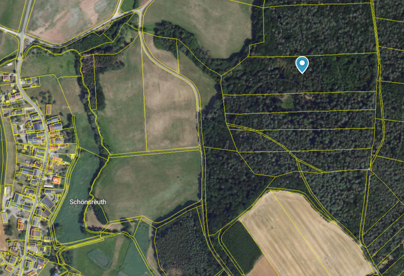 Luftbild mit Parzellen