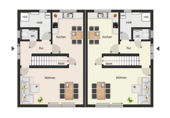 Doppelhaus Naunhof Grundriss