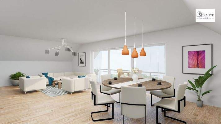 Ansicht Wohnung  5 Wohnzimmer 2