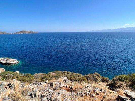 Kreta, Elounda: Rohbau - Luxusvilla mit atemberaubender Aussicht zu verkaufen