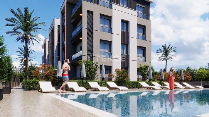 South-Facing Apartments in a Complex with Pool in Antalya Altıntaş