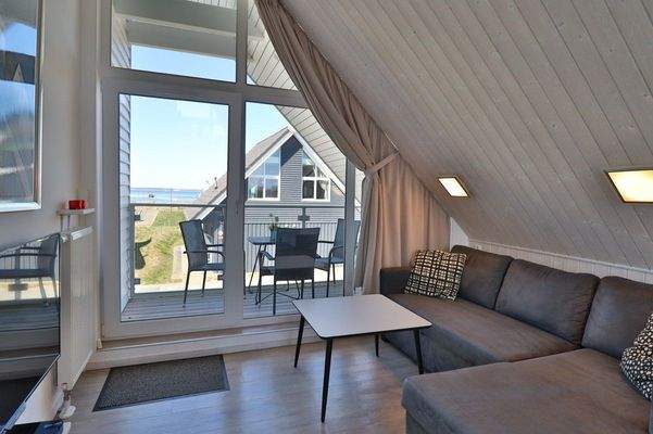 Wohnbereich Blick zur Ostsee