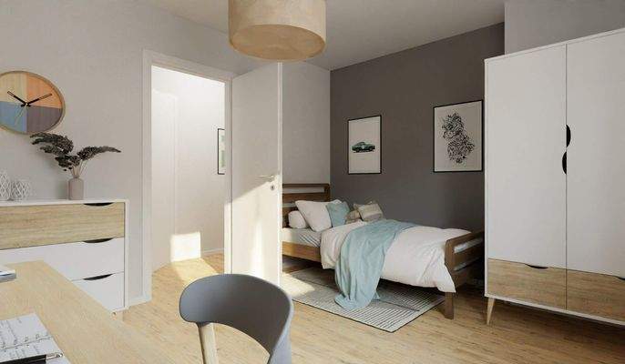 Ein weiteres Zimmer, dass auf verschiedene Arten g