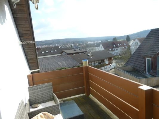 Aussicht vom Balkon DG-Wohnung