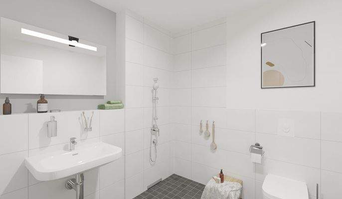 Visualisierung des Duschbades