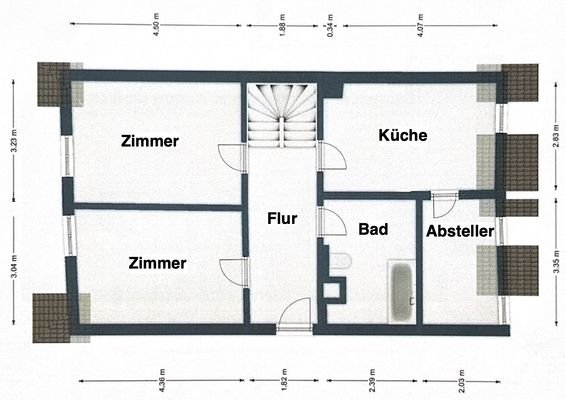 Grundriss - untere Ebene