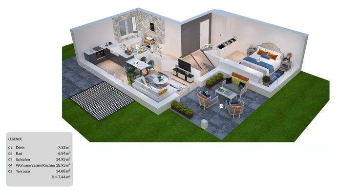 BI-25-05-H1-W1-ISO Wohnung Kellergeschoss