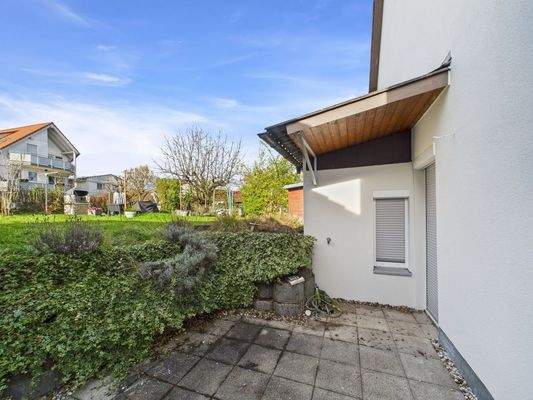 Terrasse mit neuer Fassade