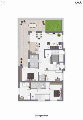 Geschossplan Wohnung 1.3 und 1.6