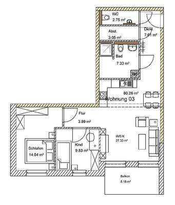 Grundriss Wohnung 03