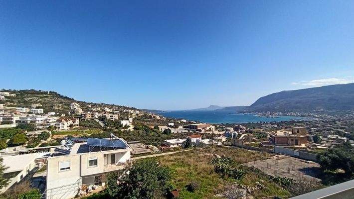 Kreta, Vlites: Apartment im ersten Stock mit Meer- und Bergblick zu verkaufen