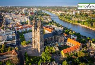 Luftbild Magdeburg Dom Sonnenuntergang Winter-6714