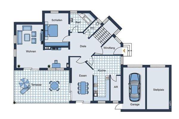 Grundriss Erdgeschoss Weinbergstr.