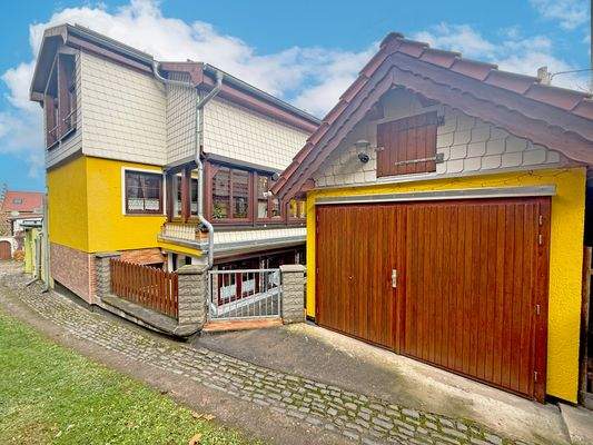 Blick auf die Garage