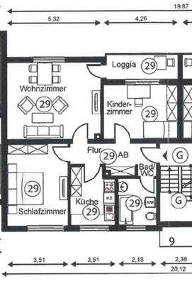Grundriss Wohnung 27