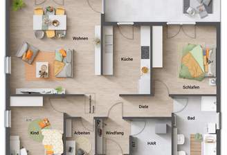 Grundriss Bungalow-108
