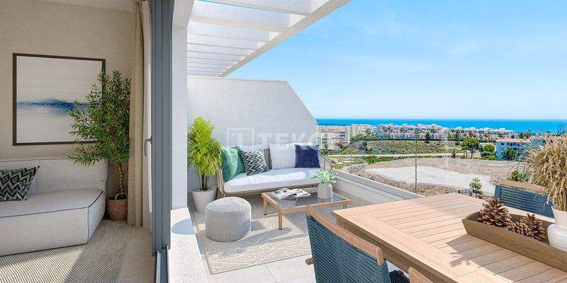 Sea-View Apartments in a Gated Complex in Mijas